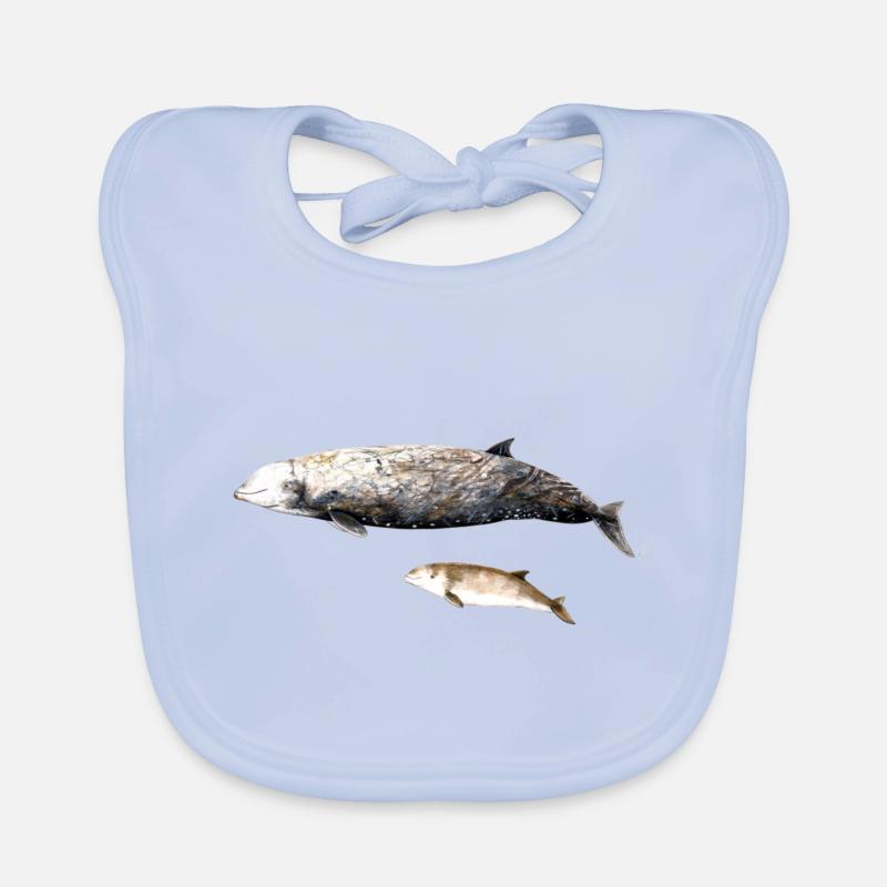 baleine à bec de Cuvier - baleine à bec baleine à bec de Cuvier Bavoir bio Bébé