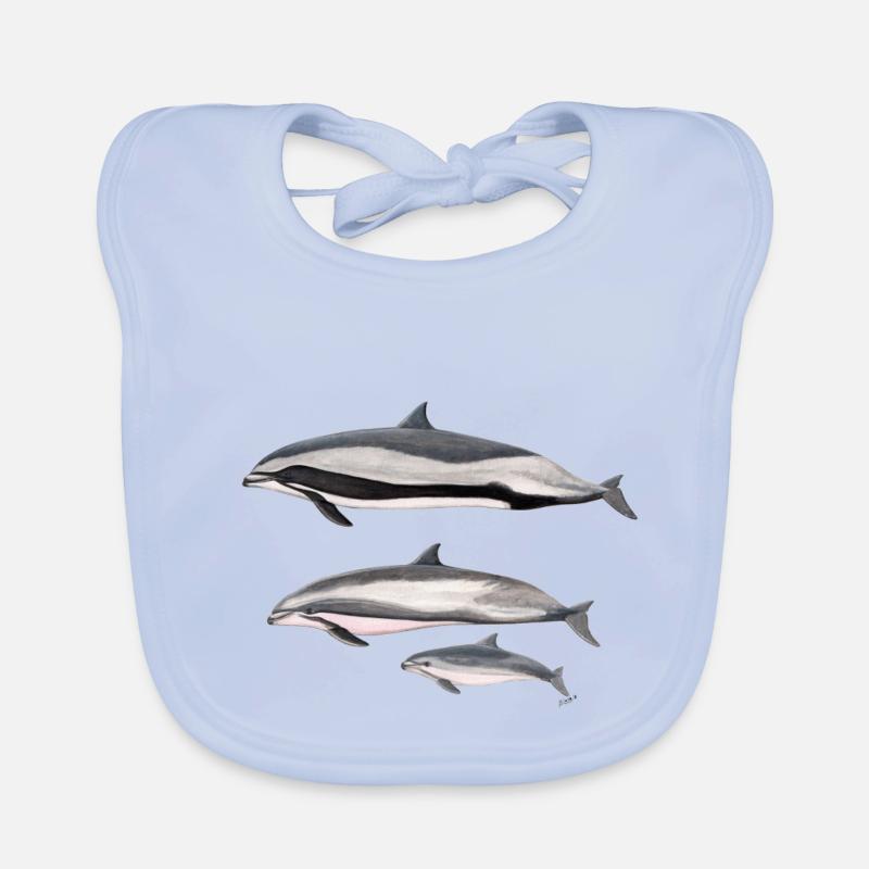 Fraser dolphin - Fraser's dolphin - Dauphin Organic Baby Bibs