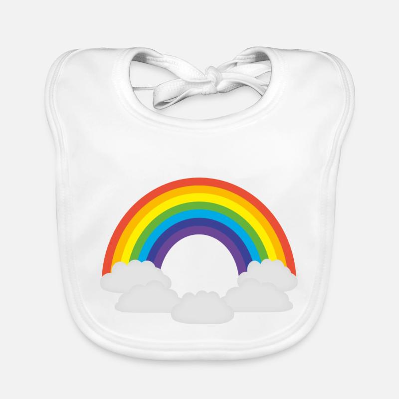 regenbogen sonne wolken wetter rainbow sun cloud38 Baby Bio-Lätzchen