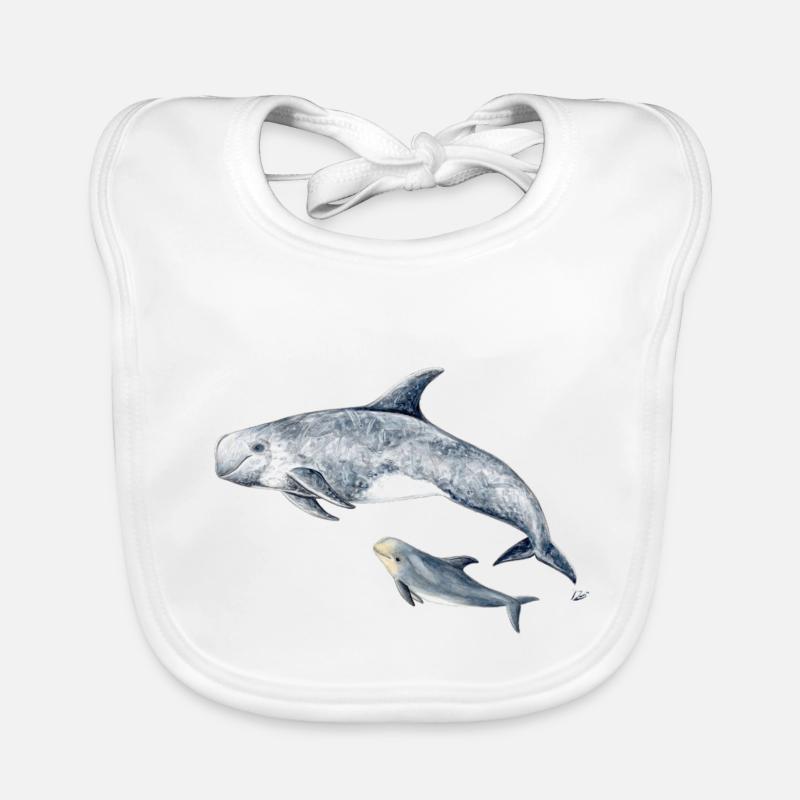 Risso - Grampus Dolphin - Dauphin Risso Bavoir bio Bébé