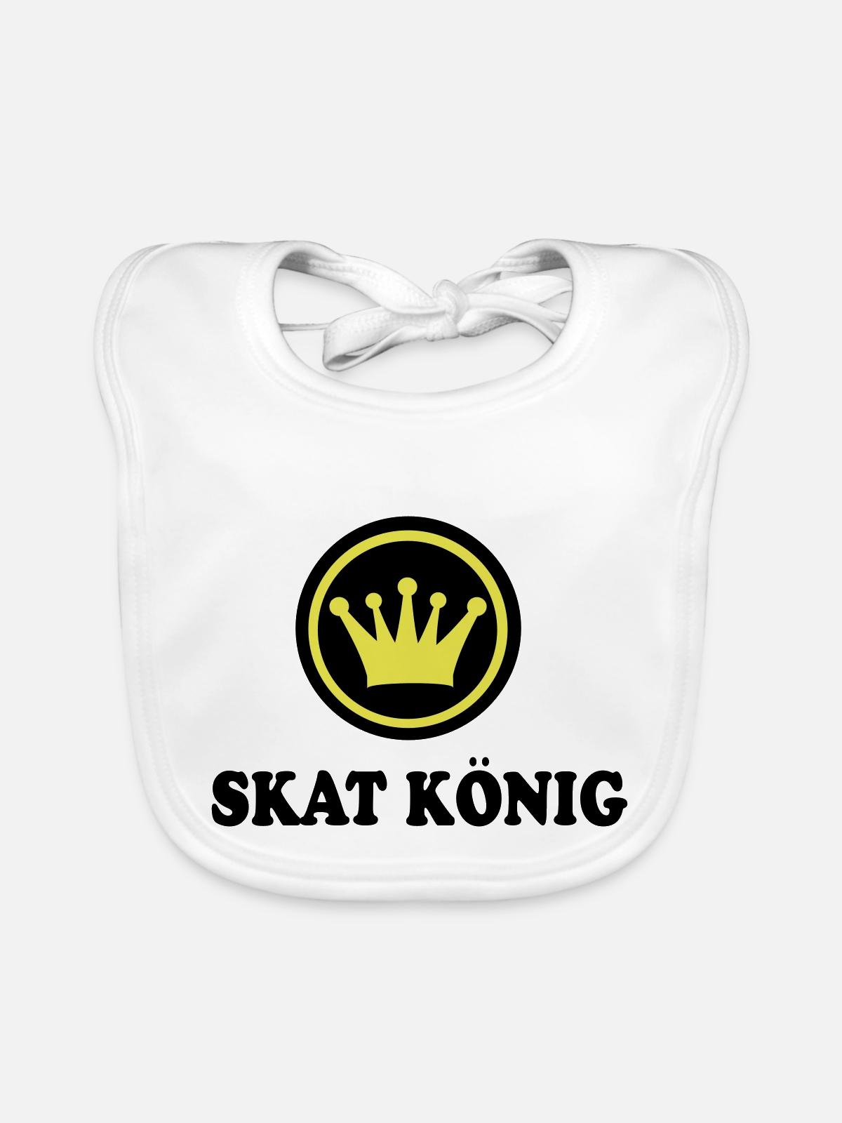 Skat - Baby Bio-Lätzchen - Weiß - Vorne