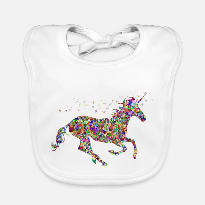 Éclats de licorne arc-en-ciel Bavoir bio Bébé