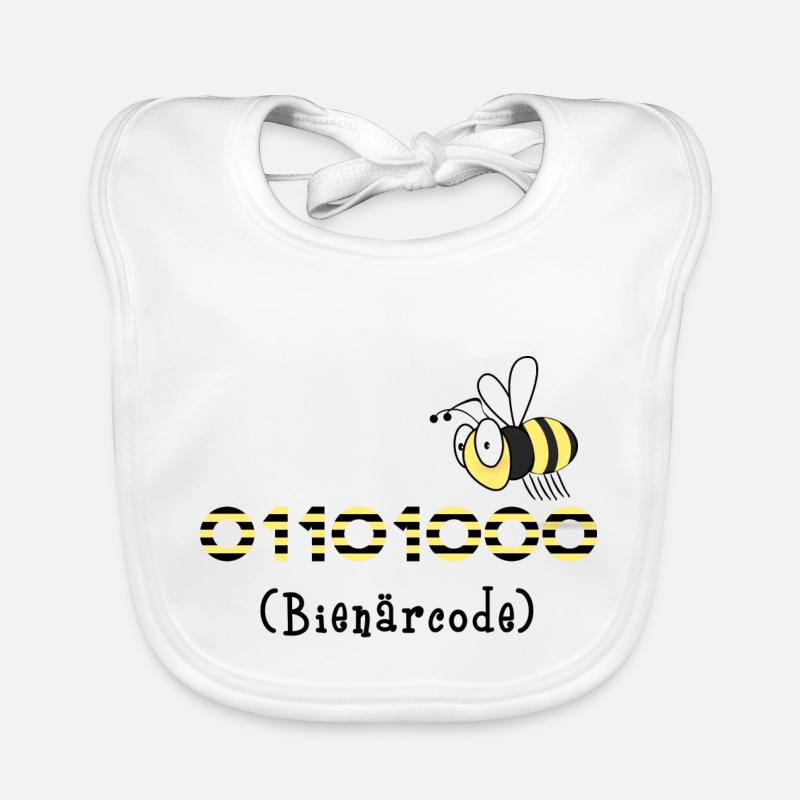 Binary code bee code computer science gift honey Organic Baby Bibs