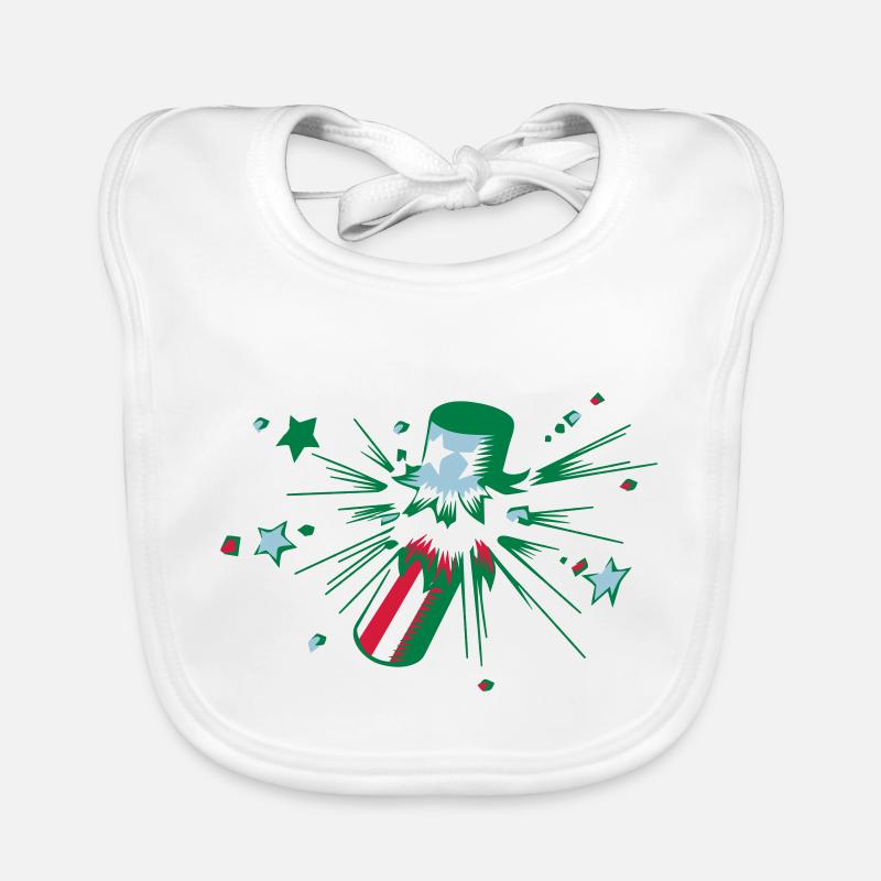 Explosion Knaller Idee Geschenk Feuerwerk Party Baby Bio-Lätzchen