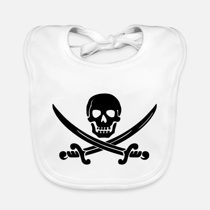 Skull Organic Baby Bibs