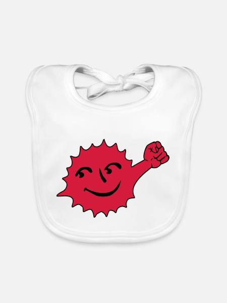 Atomkraft Faust dagegen Geschenkidee Nein Symbol - Organic Baby Bibs - white - Front