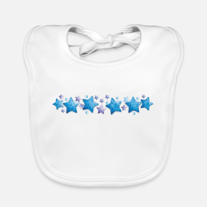 Blaue Sterne Baby Bio-Lätzchen