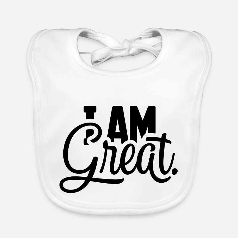 I AM Great Spruch Baby Bio-Lätzchen