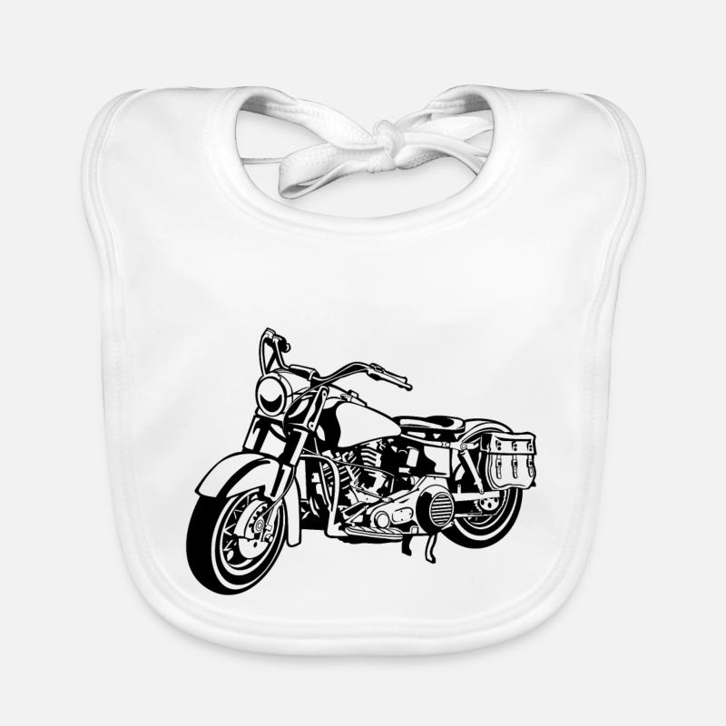 Chopper moto 10_schwarz Bavoir bio Bébé