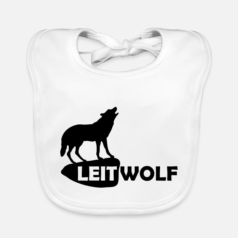 wolf leitwolf alpha rudel heulen wild tier Baby Bio-Lätzchen