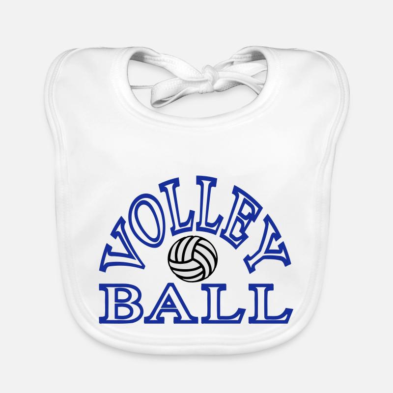volleyball - Bavoir bio Bébé - blanc