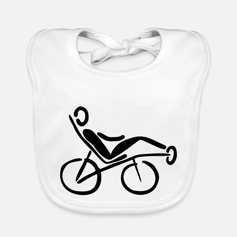 Vélo Couché - Bavoir bio Bébé - blanc