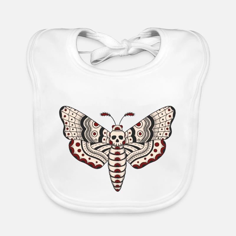 Death Head Moth Baby Bio-Lätzchen