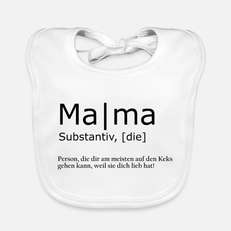 Mama - Baby Bio-Lätzchen - Weiß
