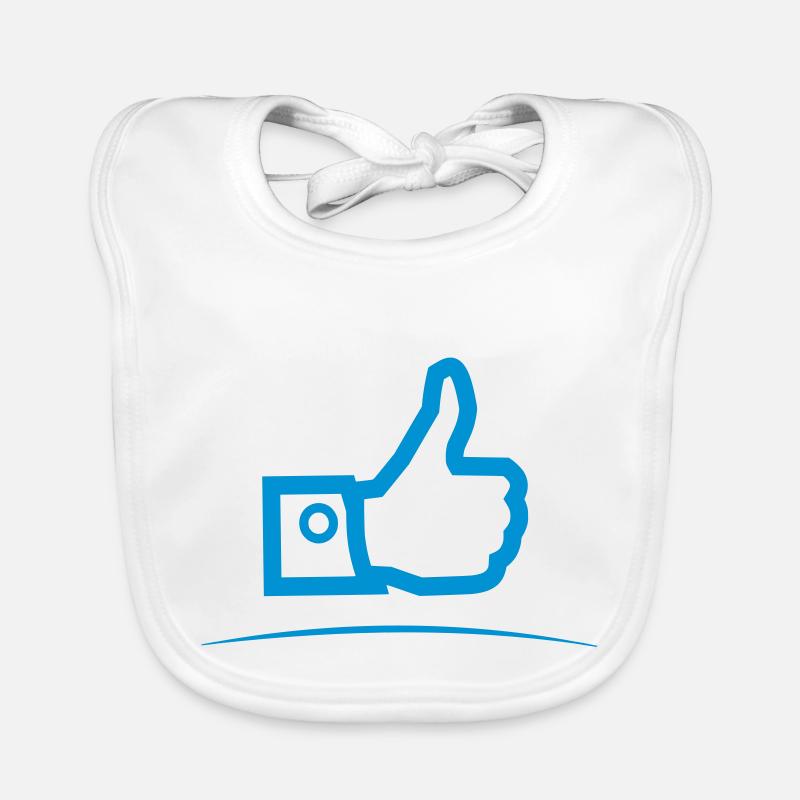 Thumbs up - underlined Organic Baby Bibs