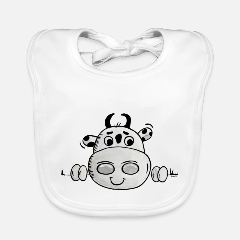 Vache regards Bavoir bio Bébé