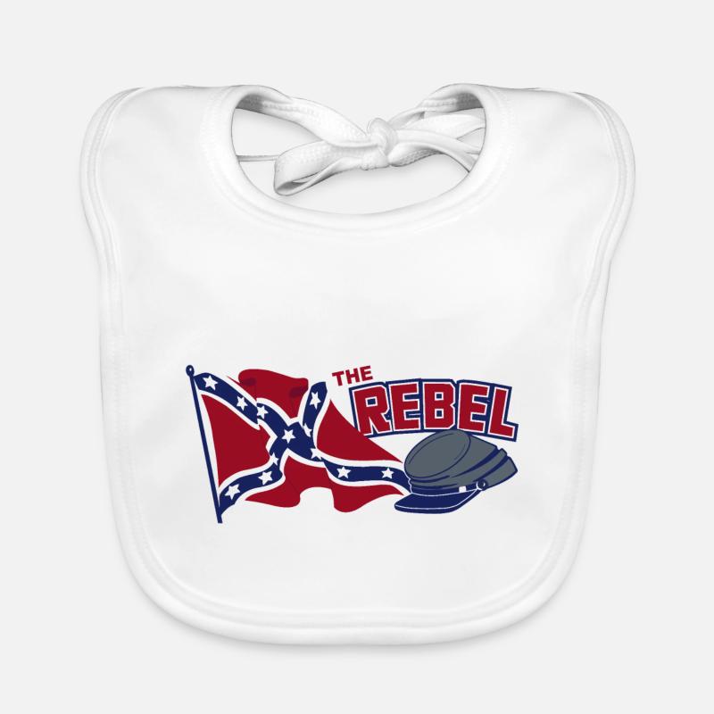The rebel flag Organic Baby Bibs