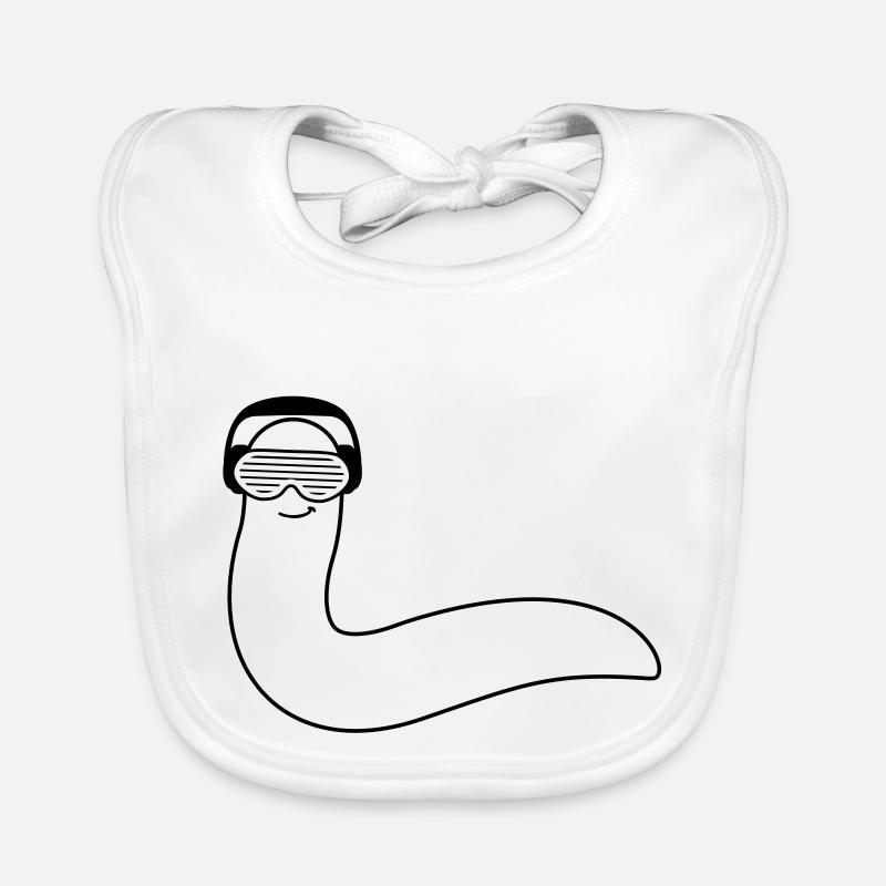 funky_dj_worm Baby Bio-Lätzchen