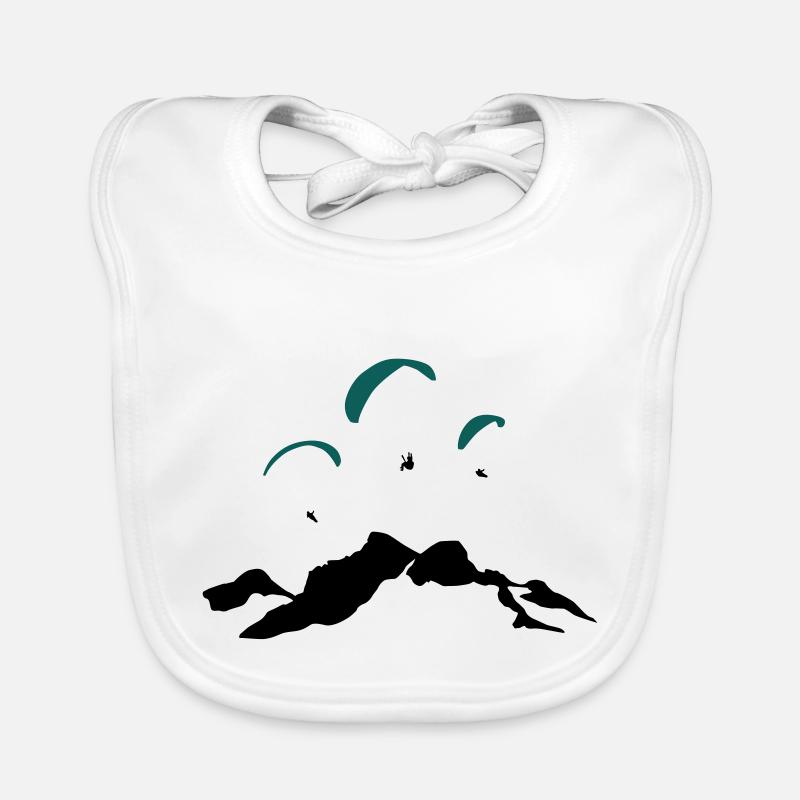 Gleitschirm Eiskogel Tennengebirge - Baby Bio-Lätzchen - Weiß