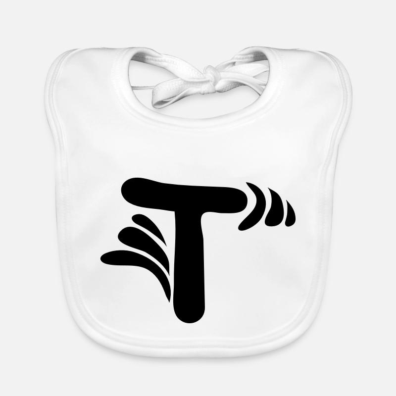 Letter T & Pattern Organic Baby Bibs