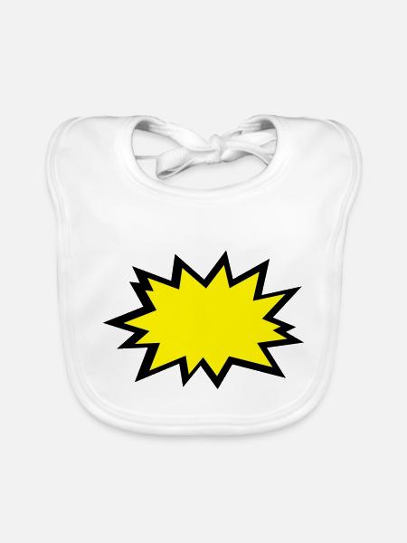kapow - Bavoir bio Bébé - blanc - Devant