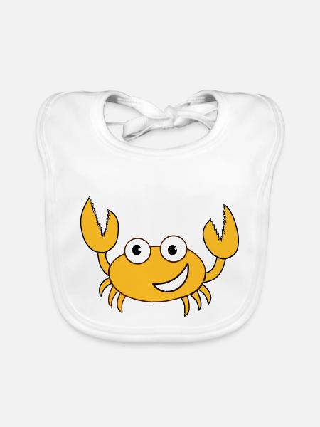 Krebs - Baby Bio-Lätzchen - Weiß - Vorne