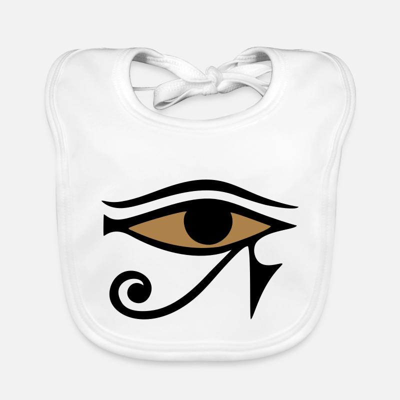 Horus eye, protection amulet, magic & strength Organic Baby Bibs