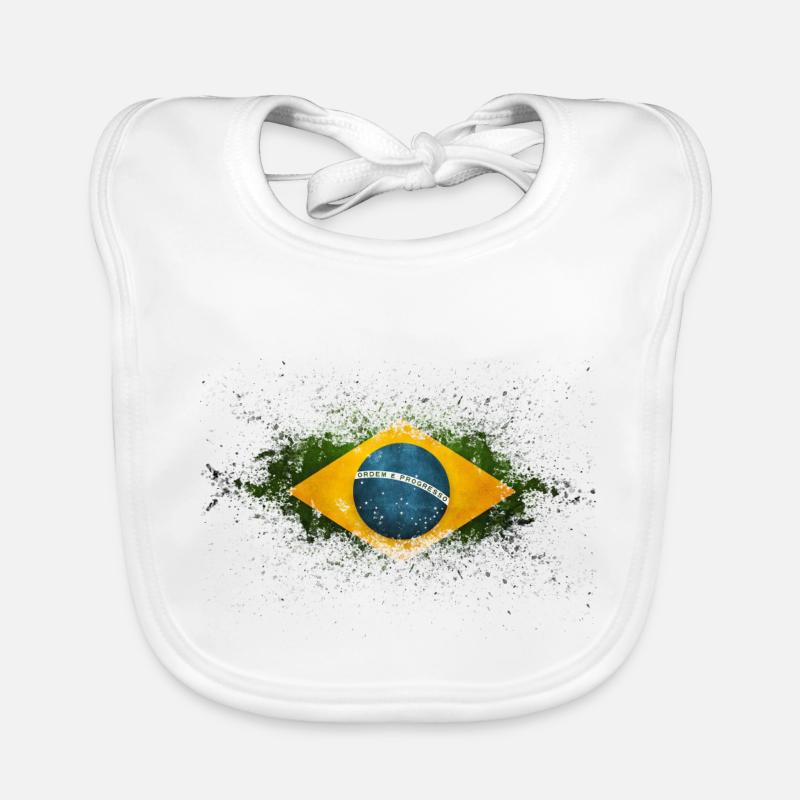 Flagge Brasilien Baby Bio-Lätzchen