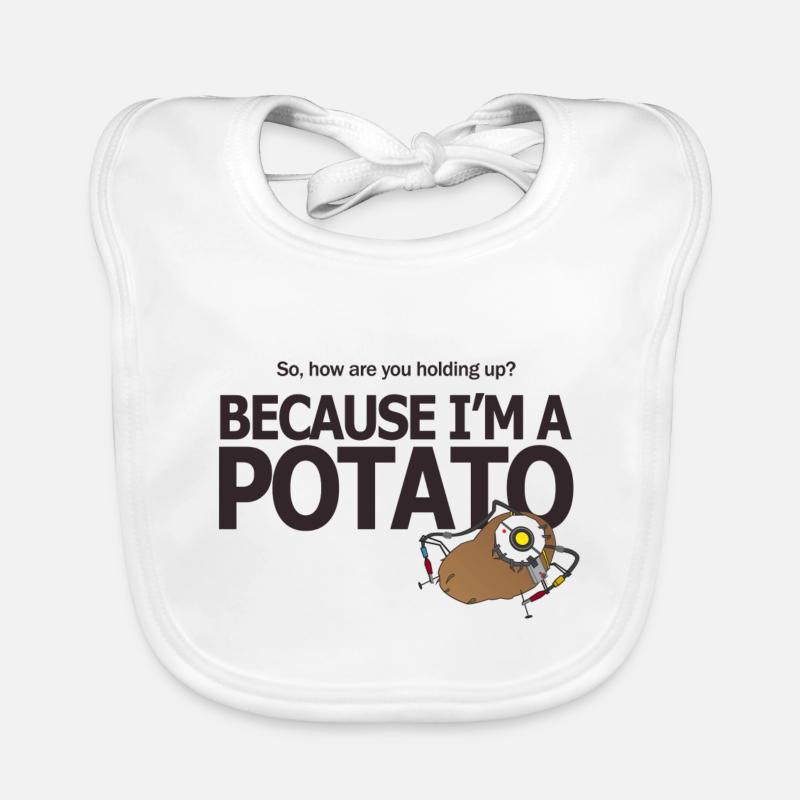 Hello Potato - Bavoir bio Bébé - blanc