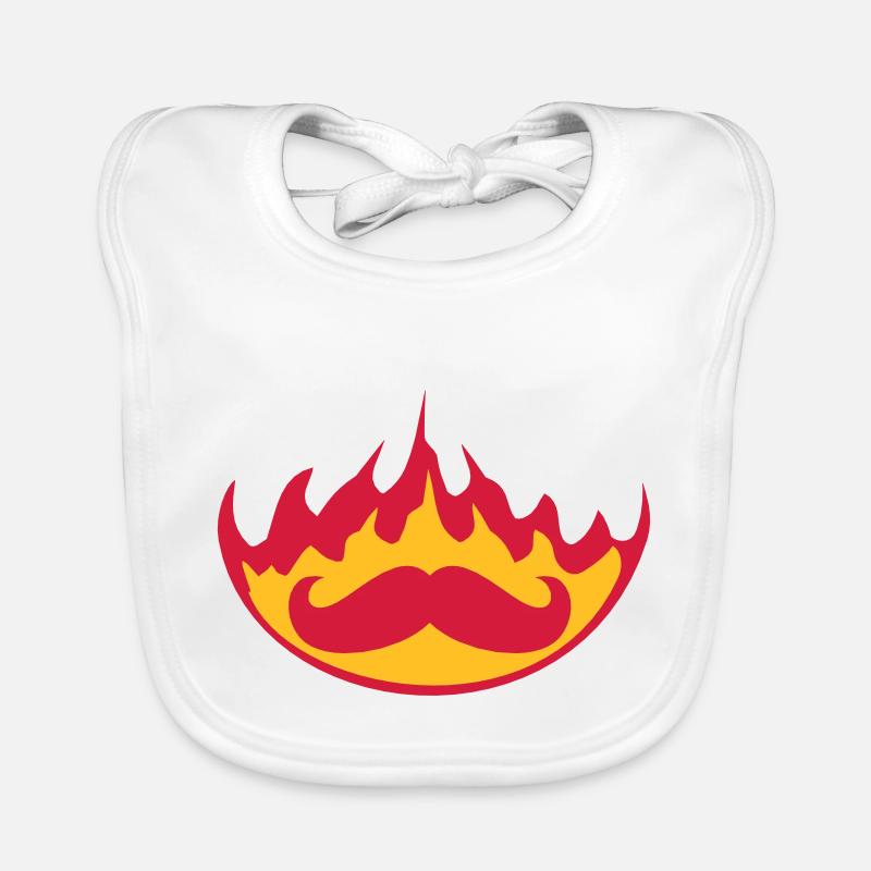 brûler feu flammes chaud torche mustache cordon Bavoir bio Bébé