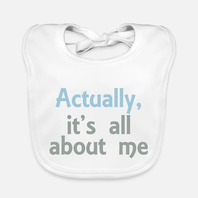 its all about me - Organic Baby Bibs - white