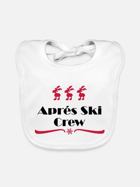 apres ski - Bavoir bio Bébé - blanc - Devant