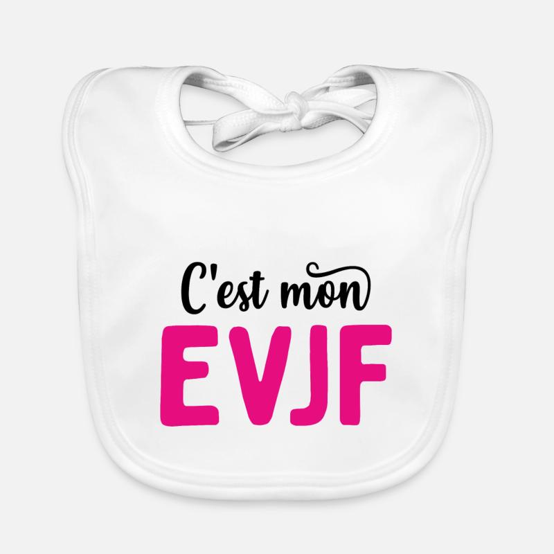 C'est mon evjf mariage Bavoir bio Bébé