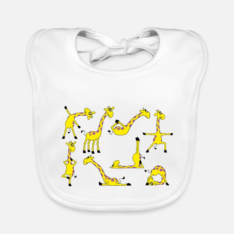 Yoga Giraffe Baby Bio-Lätzchen