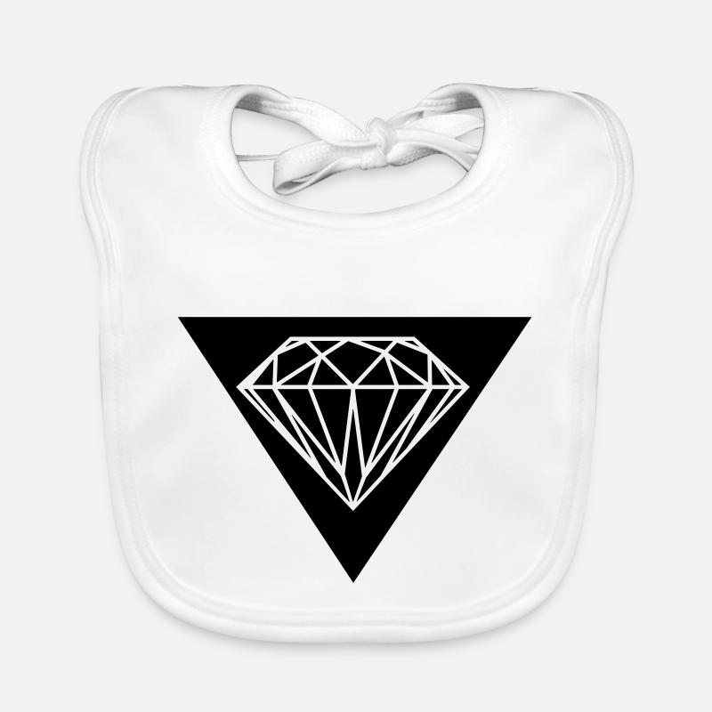 diamant - Baby Bio-Lätzchen - Weiß