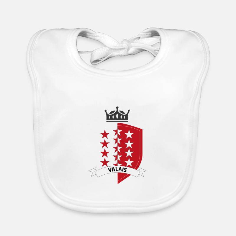 Drapeau Walliser flag - Valais Baby Bio-Lätzchen