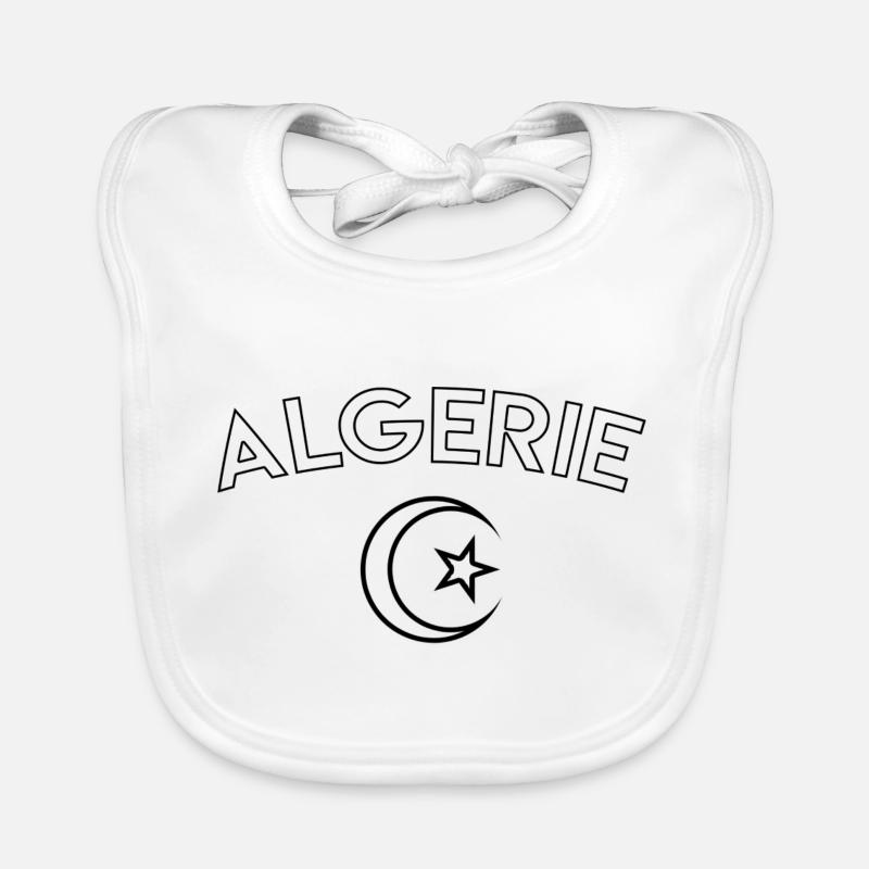 Algérie - Bavoir bio Bébé - blanc