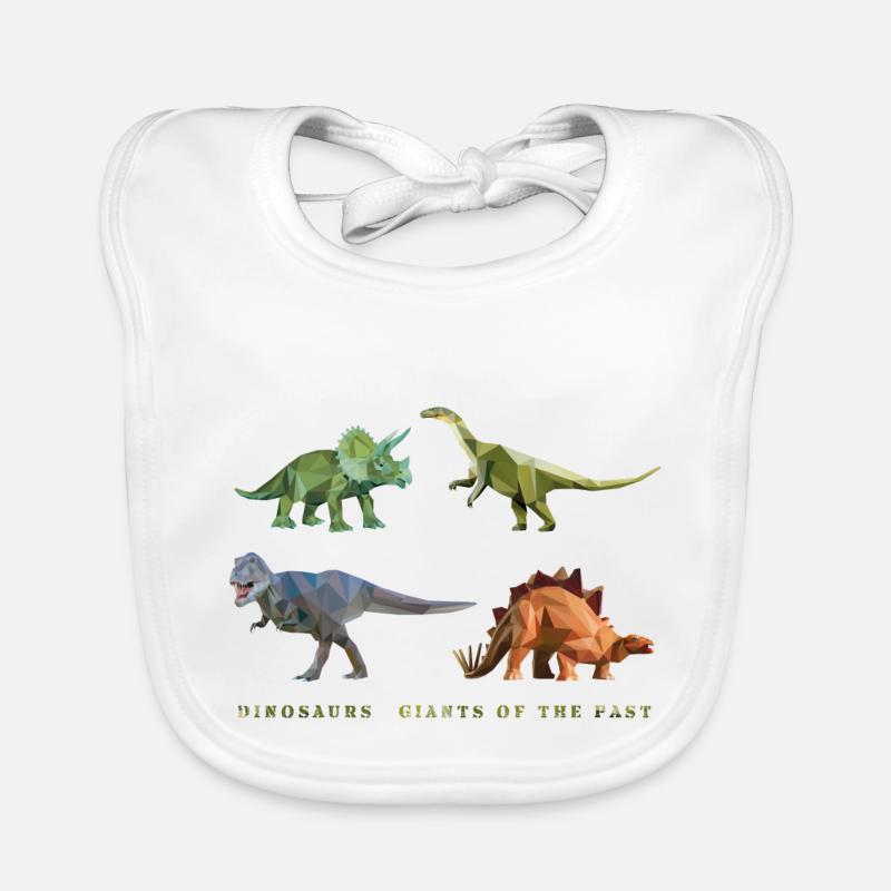 dinosaurier_06201401 - Baby Bio-Lätzchen - Weiß