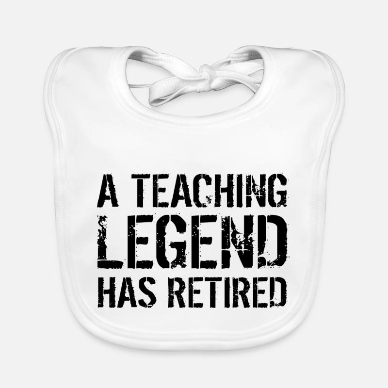 Enseignant retraité Don de retraite Légende de l'enseignement Bavoir bio Bébé