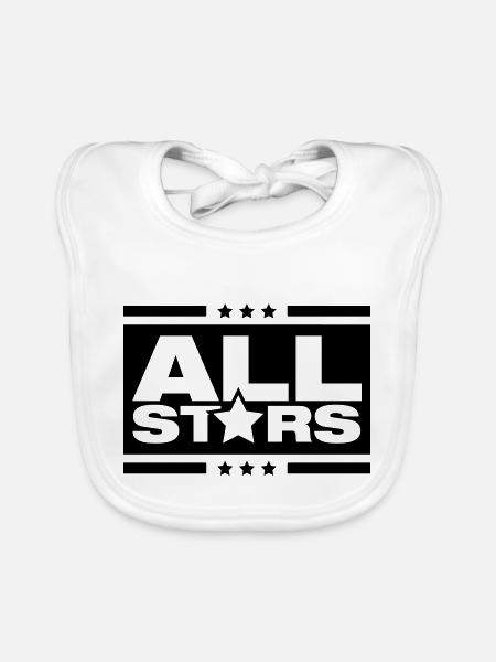 all_stars_vi1 - Baby Bio-Lätzchen - Weiß - Vorne