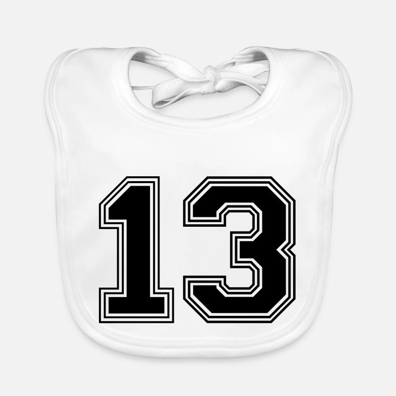 13_number_13_(s31) Organic Baby Bibs