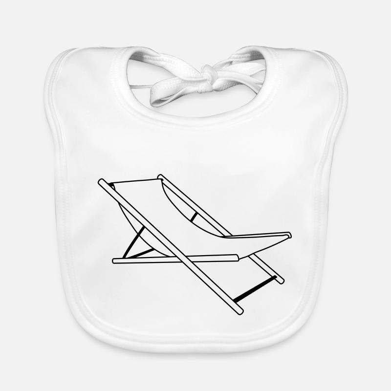 plage chaise longue chaises longues vacances vacances plage mer p Bavoir bio Bébé