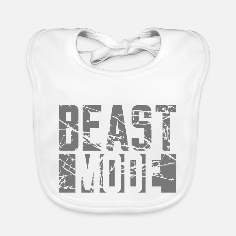 scratch cracks stamp design logo monster mode on Organic Baby Bibs