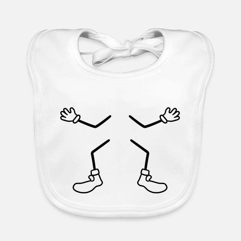 beine arme haende fuesse schuhe handschuhe comic c Baby Bio-Lätzchen