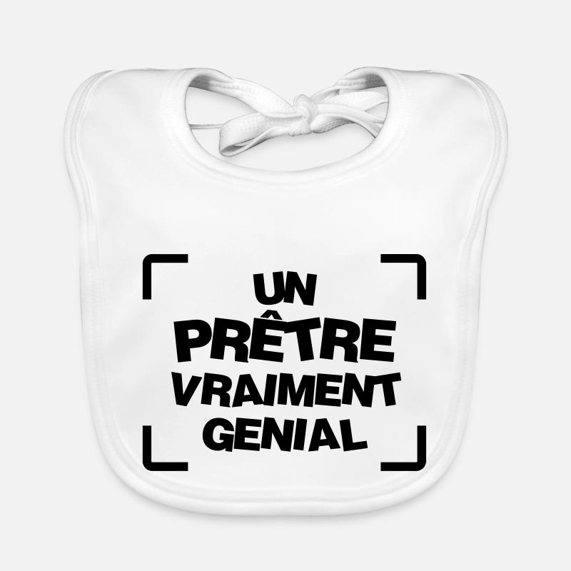 Prêtre / Pretre / Curé / Catho / Catholique Bavoir bio Bébé