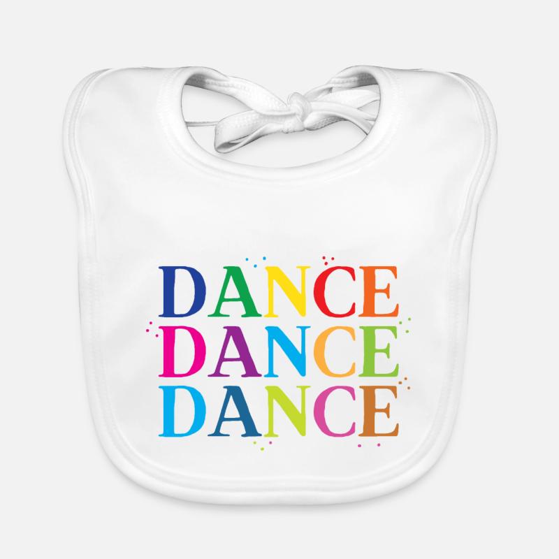 dance dance dance in rainbow Organic Baby Bibs