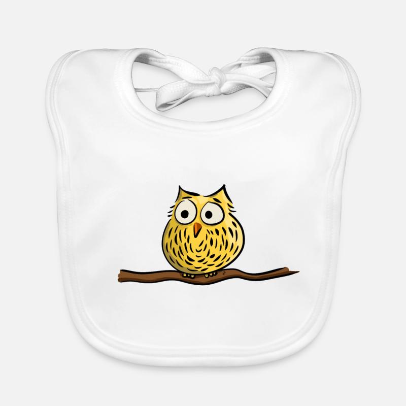 Cute owl - Bavoir bio Bébé - blanc