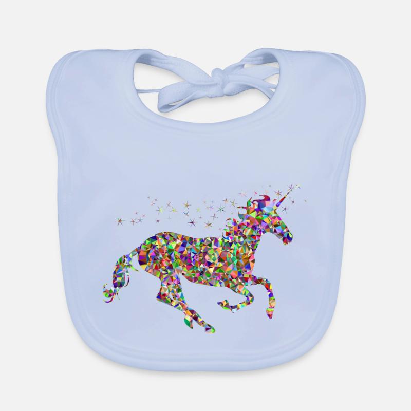 Rainbow Unicorn Organic Baby Bibs