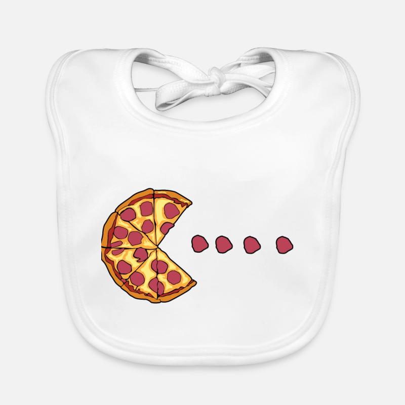 Pizza eats salami Organic Baby Bibs