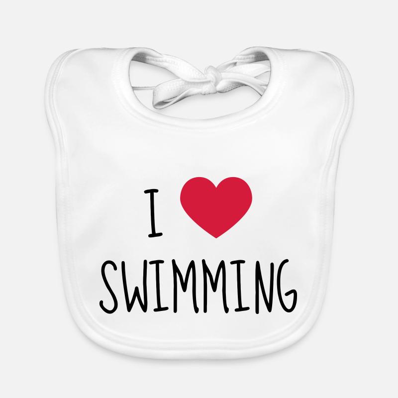 Natation / Nageur / Nageuse / Nager Bavoir bio Bébé